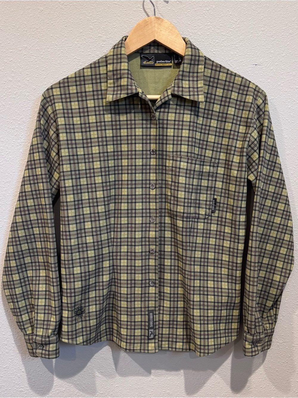 Vintage Salewa Women’s Hiking PolarLite Plaid Fleece made in Portugual US M